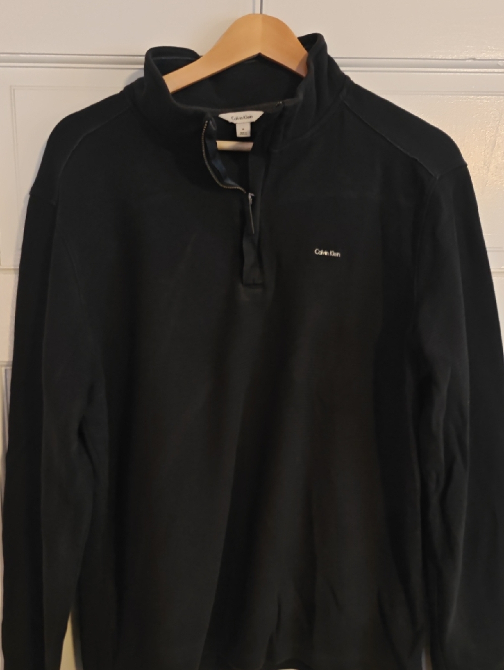 Calvin Klein Black Half-Zip Mock Neck Sweatshirt